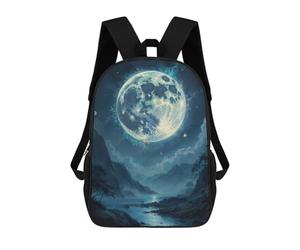 sinyumoney Giant Moon Over Mountains Mochila Escolar Para Niños, Mochila Escolar Impresa En 3D Para Estudiantes De Primaria Y Secundaria 17inch