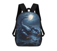 sinyumoney Giant Scorpion Under Moonlight Mochilas Para Niños Mochila Escolar Mochila Escolar Impresa En 3D Para Niños Estudiantes De Primaria Y Secundaria 17inch