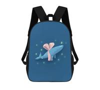 sinyumoney Gift Whale Mochila Escolar Impresa En 3D Mochilas Informales Para Niños Mochila Escolar Impresa En 3D Para Niños De Primaria Y Secundaria 17inch