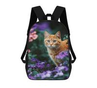 sinyumoney Ginger Cat in Garden Mochila Escolar/para Ordenador Portátil Para Colegio/trabajo/viajes Para Camping, Aventuras Al Aire Libre Y Viajes Diarios 17inch