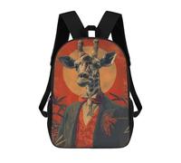 sinyumoney Giraffe Animal Art Mochila Escolar Infantil De 17 Pulgadas, Mochila Escolar Impresa En 3D Para Niños De Primaria Y Secundaria