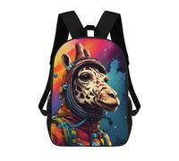 sinyumoney Giraffe Astronaut Space Art Mochila Escolar Para La Escuela Secundaria, Preparatoria, Universidad Y Viajes Para Niños/niñas/adolescentes 17inch