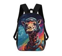 sinyumoney Giraffe Astronaut Space Art Print Mochilas Para Niños 17inch Mochila Escolar Mochila Escolar Impresa En 3D Para Niños De Primaria Y Secundaria