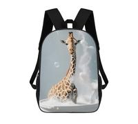 sinyumoney Giraffe Bathroom Animal Mochila Infantil De 17 Pulgadas, Mochila Escolar Con Estampado 3D De Dibujos Animados Para Niños Y Adolescentes.