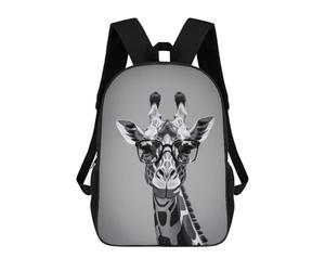 sinyumoney Giraffe Black And White Mochila Escolar Mochila De Día Mochila De Negocios Mochila Impermeable Para Libros Para Hombres/mujeres 17inch
