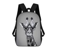 sinyumoney Giraffe Black And White Mochila Escolar Para Niños Con Impresión 3D, Mochila Moderna Para Niños Y Niñas, Mochila Informal Para Estudiantes. 17inch