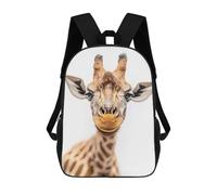 sinyumoney Giraffe Close-Up Mochila De Peluche Con Dibujos Animados, Mochila 3D Para Niños, Bolsa Escolar, Idea De Regalo De Cumpleaños Para Niños Y Niñas 17inch