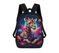 sinyumoney Giraffe Colorful Cosmic Mochila Escolar Impresa En 3D Mochilas Informales Para Niños Mochila Escolar Impresa En 3D Para Niños De Primaria Y Secundaria 17inch