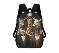 sinyumoney Giraffe Gentlemen Formal Attire Mochila Grande Para Portátil Resistente Al Agua Para La Escuela - Perfecta Para Viajes, Trabajo Y Uso Diario 17inch