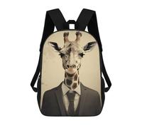 sinyumoney Giraffe in A Suit 17inch Mochilas Escolares Impresas En 3D, Mochilas Escolares De Moda Para Niños De Primaria Y Secundaria