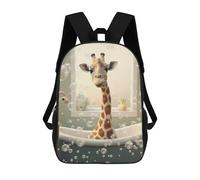 sinyumoney Giraffe in Bubble Bath Mochila Escolar Impresa En 3D Mochila Escolar De Moda Para Niños Mochilas Para Niños Estudiantes De Secundaria 17inch