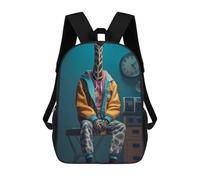 sinyumoney Giraffe in Casual Wear Mochila Escolar Infantil Con Impresión 3D, Mochila Escolar Informal Para Niños De Primaria Y Secundaria 17inch