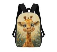 sinyumoney Giraffe in Jungle Mochila Infantil De 17 Pulgadas, Mochila Escolar Con Estampado 3D De Dibujos Animados Para Niños Y Adolescentes.