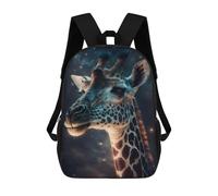 sinyumoney Giraffe in Space-3 Mochilas Infantiles Impresas En 3D Para Niños. Mochilas De Viaje De Moda Para Niños. Mochila Escolar Para Estudiantes De Primaria Y Secundaria.