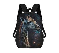 sinyumoney Giraffe in Space Art Print Mochilas Para Niños 17inch Mochila Escolar Mochila Escolar Impresa En 3D Para Niños De Primaria Y Secundaria