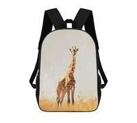 sinyumoney Giraffe in Tall Grass Mochila De Peluche Con Dibujos Animados, Mochila 3D Para Niños, Bolsa Escolar, Idea De Regalo De Cumpleaños Para Niños Y Niñas 17inch