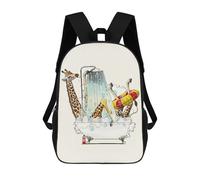 sinyumoney Giraffe in The Bath Mochila Infantil, Mochila Escolar Impresa En 3D, Mochila Para Niños Y Niñas, Mochila Escolar Ajustable Para La Escuela Primaria 17inch