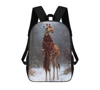 sinyumoney Giraffe in Winter Mochila Infantil Para Niñas Y Niños, Mochila De Día, Escuela Primaria, Perfecta Para La Vuelta Al Cole O Educación Física, Regalos Y Viajes 17inch