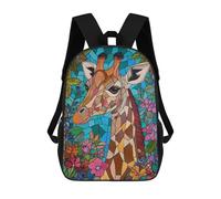 sinyumoney Giraffe Mosaic Art Mochila Escolar Infantil Con Impresión 3D, Mochila Escolar Informal Para Niños De Primaria Y Secundaria 17inch