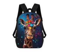sinyumoney Giraffe Mosaic Art Mochila Infantil Para Niñas, Mochila Escolar 3D, Mochila Para Niños Pequeños, Mochila Informal De Día, Mochila Escolar De Moda 17inch