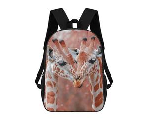 sinyumoney Giraffe Pair Portrait Mochila Escolar, Secundaria, Preparatoria, Universidad, Mochila De Viaje Para El Campus, Viajes Al Aire Libre, Deportes 17inch
