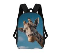 sinyumoney Giraffe Portrait Against A Blue Sky Mochila, Mochila Infantil, Mochila Escolar Para Estudiantes, Mochila Para Libros, Mochila Escolar Impresa En 3D Para Niños Y Niñas 17inch