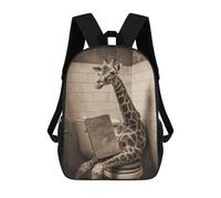 sinyumoney Giraffe Reading Newspaper in Bathroom-1 Mochilas Infantiles Impresas En 3D De 17 Pulgadas. Mochila Escolar Informal Impresa En 3D Para Niños De Primaria Y Secundaria.