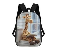 sinyumoney Giraffe Reading on Toilet Mochila Escolar Infantil De 17 Pulgadas, Mochila Escolar Impresa En 3D Para Niños De Primaria Y Secundaria