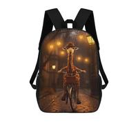 sinyumoney Giraffe Riding A Bicycle Mochilas Escolares Mochilas Escolares De Secundaria Mochila Informal Para El Campus Viajes Al Aire Libre Deportes 17inch