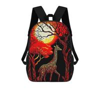 sinyumoney Giraffe Under The Full Moon Mochilas Impresas En 3D Para Niños, Mochila Escolar, Mochila De Moda Para Niños De Primaria Y Secundaria 17inch