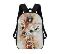 sinyumoney Giraffe Watercolor 17inch Mochila Escolar Impresa En 3D Para Niños, Mochila Escolar Informal De Moda, Mochilas De Viaje Para Niños Y Estudiantes.
