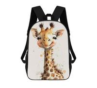 sinyumoney Giraffe Watercolor Mochila Con Bolsillo Mochilas Impresas En 3D, Mochilas De Viaje, Mochilas Para Libros, Mochila Escolar Para Niños 17inch