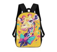 sinyumoney Giraffe with Bowtie Pop Art Portrait Mochilas Infantiles Mochila Escolar Impresa En 3D Para Niños Mochilas De Viaje Bolsas Para Libros Para Niños 17inch Mochila Escolar