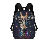 sinyumoney Giraffe with Glasses Art Print-11 Mochilas Escolares Para La Escuela Secundaria, Preparatoria, Universidad Y Viajes Para Niñas Y Adolescentes 17inch