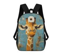 sinyumoney Giraffe with Toilet Paper Mochila Escolar Mochilas Escolares Para Niñas Y Niños Mochila Con Bolsillo Mochila Escolar De Moda Para Niños 17inch