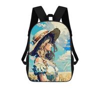 sinyumoney Girl in The Wheat Field Mochila, Mochila Infantil, Mochila Escolar Para Estudiantes, Mochila Para Libros, Mochila Escolar Impresa En 3D Para Niños Y Niñas 17inch