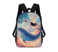 sinyumoney Girl on Whale in Sky Mochila Escolar Infantil Impresa En 3D Para Niños, Mochilas De Viaje De Alta Capacidad, Bolsas Para Libros, Mochila Escolar Infantil 17inch