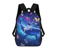 sinyumoney Girl on Whale with Butterflies Mochila Escolar Mochila Para Niños Impresa En 3D Mochilas Infantiles Para Niños Y Niñas Mochilas Escolares Mochilas De Viaje Para Niños 17inch