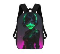 sinyumoney Girl Toxic Neon Mask Mochilas Escolares Y De Negocios, Bolso Resistente Para Portátil Para Hombres/mujeres 17inch