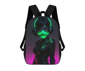 sinyumoney Girl Toxic Neon Mask Mochilas Escolares Y De Negocios, Bolso Resistente Para Portátil Para Hombres/mujeres 17inch