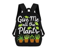 sinyumoney Give Me All The Plants Mochila Escolar Para El Trabajo, Negocios, Universidad Y Escuela Para Hombres, Mujeres Y Adolescentes 17inch