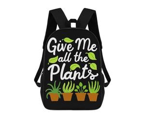 sinyumoney Give Me All The Plants Mochila Escolar Para El Trabajo, Negocios, Universidad Y Escuela Para Hombres, Mujeres Y Adolescentes 17inch