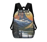sinyumoney Glacier National Park Mochilas Impresas En 3D Para Niños, Mochila Escolar, Mochila Informal Para Exteriores, Mochila Informal De Moda Para Niños, Lindas Bolsas De Viaje 17inch