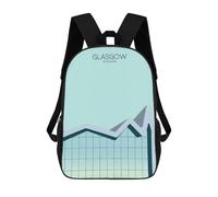 sinyumoney Glasgow City Snippet 2 Mochila Infantil Para Niñas Y Niños, Mochila De Día, Escuela Primaria, Perfecta Para La Vuelta Al Cole O Educación Física, Regalos Y Viajes 17inch