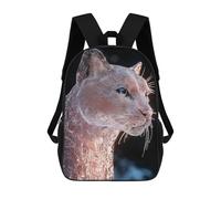 sinyumoney Glass Cat Sculpture Mochila Escolar Para Escuela Secundaria, Preparatoria, Universidad Y Viajes Para Hombres/mujeres 17inch