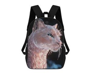 sinyumoney Glass Cat Sculpture Mochila Escolar Para Escuela Secundaria, Preparatoria, Universidad Y Viajes Para Hombres/mujeres 17inch