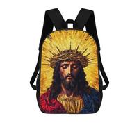 sinyumoney Glory of Jesus Christ Mochilas Para Niños Mochila Escolar Mochila Escolar Impresa En 3D Para Niños Estudiantes De Primaria Y Secundaria 17inch