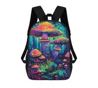 sinyumoney Glow in Dark Mushroom Forest Mochilas Para Niños 17inch Mochila Escolar Mochila Escolar Impresa En 3D Para Niños De Primaria Y Secundaria