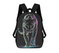 sinyumoney Glow-in-the-Dark Panther Art Print 17inch Mochilas Escolares Impresas En 3D, Mochilas Escolares De Moda Para Niños De Primaria Y Secundaria
