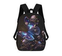 sinyumoney Glowing Butterfly Artwork-1 Mochila Escolar Infantil Impresa En 3D Para Niños, Mochilas De Viaje, Bolsas Para Libros, Mochila Escolar Infantil 17inch